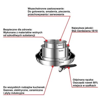 2. TEFAL Ingenio Emotion L897S574 Topfset, 5-teilig