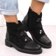 21. Damen-Wildlederimitat-Stiefeletten, gefüttert, schwarz M.Daszyński SA252-4