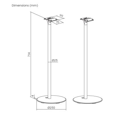 6. Bodenständer für Sonos® ERA 300, Maclean, MC-995