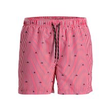 Jack&Jones Herren JWHARUBA SWIM PRINTS SHORTS 12206537 TRUE RED STRIPES