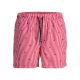 Jack&Jones Herren JWHARUBA SWIM PRINTS SHORTS 12206537 TRUE RED STRIPES