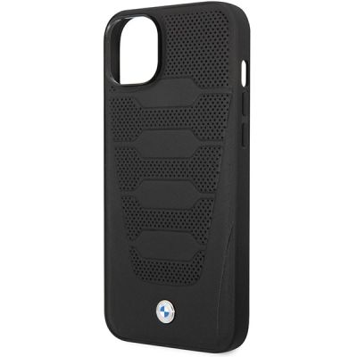 6. Hülle BMW BMHCP14S22RPSK iPhone 14 6.1" schwarz/schwarz Ledersitze Muster