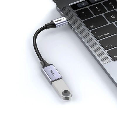 15. Ugreen OTG Adapterkabel USB-C (männlich) - USB-A (weiblich) 5Gb/s 0,15m schwarz (US378)