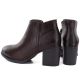 5. Burgunderrote Lederstiefeletten mit Absatz M.Daszyński OL60-1