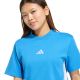 4. adidas Essentials 3-Streifen Baumwoll-T-Shirt für Damen, Hellblau KC5197