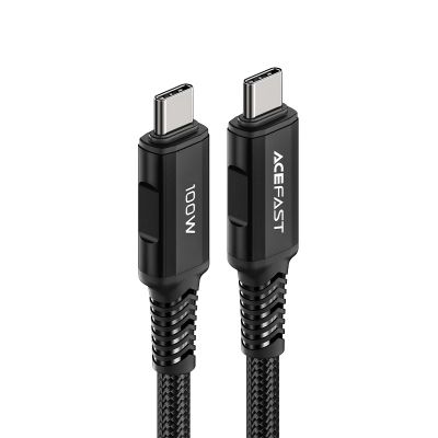 2. Acefast C4-03 Schwarz USB-C – USB-C PD QC-Kabel 100 W 5 A 480 Mbit/s 2 m – Schwarz