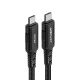 2. Acefast C4-03 Schwarz USB-C – USB-C PD QC-Kabel 100 W 5 A 480 Mbit/s 2 m – Schwarz