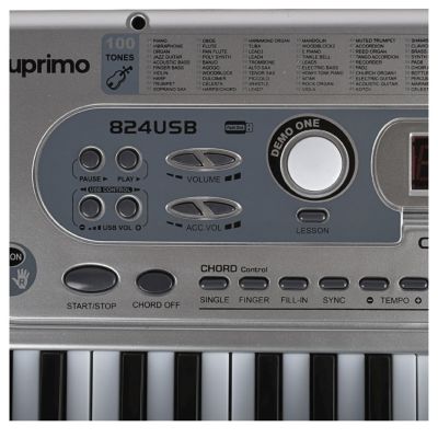 7. SUPRIMO 824 USB - Keyboard mit Mikrofon zum Erlernen des Spielens, entwickelt für Kinder