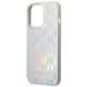 6. Karl Lagerfeld Monogram Iridescent Hülle für iPhone 14 Pro – Silber