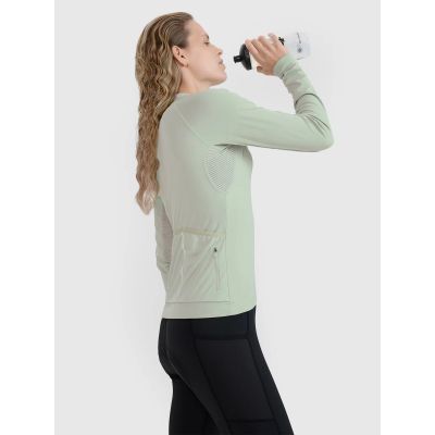 6. Damen Radsport-Longsleeve mit Reißverschluss 4F 4FWSS25TFLOF343-47S