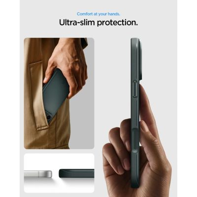7. Spigen Thin Fit MagSafe Hülle für iPhone 18 Pro Max / 17 Pro Max – Grün