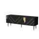 3D-TV-Schrank MOUNTAIN 154x40x55 schwarz + gold