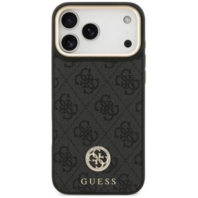 3. Guess 4G Strass Logo MagSafe Hülle für iPhone 18 Pro Max / 17 Pro Max – schwarz