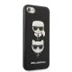 4. Karl Lagerfeld KLHCI8SAKICKCBK iPhone 7/8 / SE 2020 / SE 2022 schwarz/schwarz Hardcase Saffiano Karl&Choupette Head