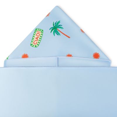 8. Schnelltrocknendes Kinder-Poncho-Handtuch mit Kapuze Spokey PALMS