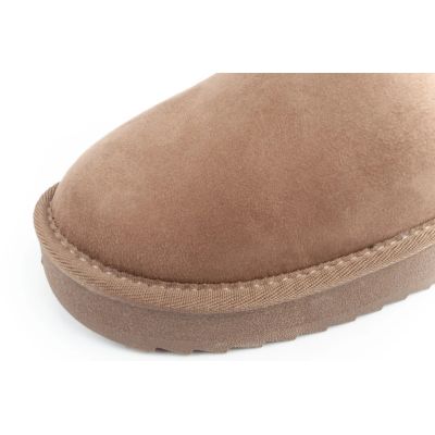 6. D.Franklin Damen Winter Schneestiefel Modische Fell gefütterte Braune Stiefeletten