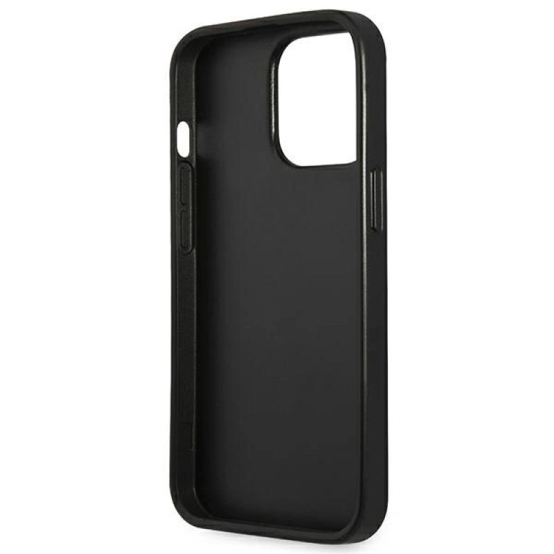 7. Guess Saffiano Triangle Logo Case für iPhone 13 Pro Max 6,7" - Silber