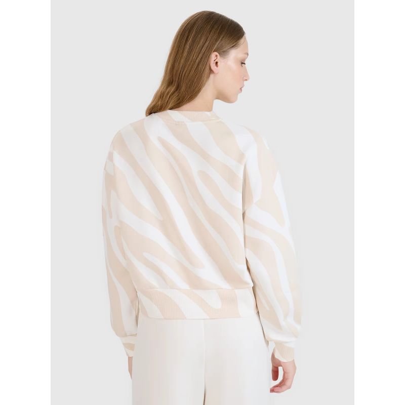 5. Damen-Sweatshirt ohne Reißverschluss und Kapuze 4F 4FWSS25TSWSF1579-11A