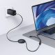 7. Baseus Free2Pull Mini 100W 3-in-1 USB-C Einzugskabel – 2x USB-C 1,2 m – Schwarz