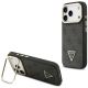 Guess 4G PU Dreieck-Logo & Standkamera Magsafe Hülle für iPhone 17 Pro - Schwarz