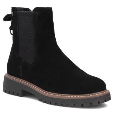 Schwarze Damen-Leder-Chelsea-Boots Filippo DBT7935