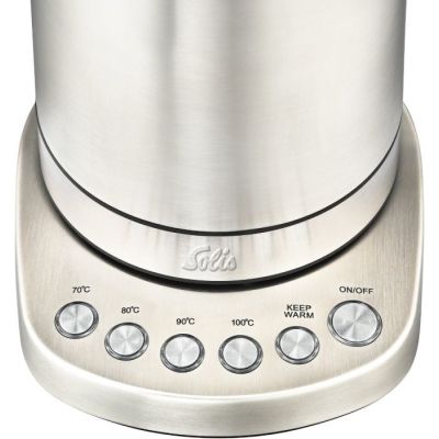 6. Solis Vario Temp Wasserkocher, elektrisch, 1,7 l, 2200 W, Edelstahl