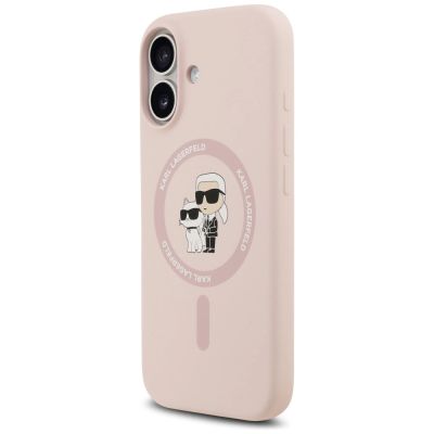 2. Karl Lagerfeld Silikon Karl&Choupette Ring MagSafe Case für iPhone 17 - Pink