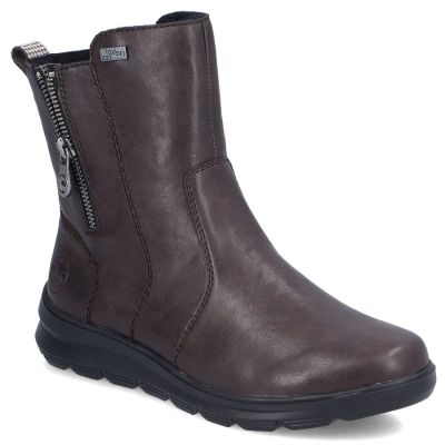 8. Rieker Z0074-25 bequeme braune wasserdichte Damen-Ankle-Boots