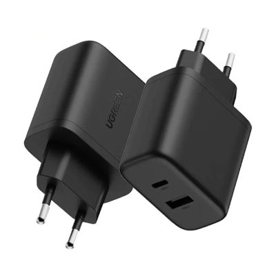 4. Ugreen Nexode N Series X227 20W GaN Wandladegerät 1x USB-A 1x USB-C - Schwarz