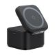 6. Baseus MagPro 3in1 25W MagSafe kompatibles induktives Ladegerät für Telefon und Smartwatch - Schwarz