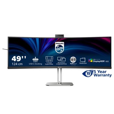 60. Philips 49B2U6900CH/00 Computermonitor 124 cm (48,8") 5120 x 1440 px Dual QHD LCD Schwarz
