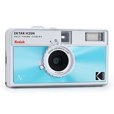 2. Kodak EKTAR H35N Kompakt-35-mm-Filmkamera, Blau, Silber