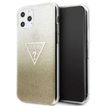 Guess GUHCN65SGTLGO iPhone 11 Pro Max Gold/Gold Hartschalenetui Glitter Triangle