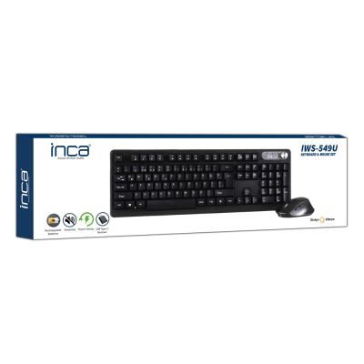 6. Inca IWS-549U Tastatur und Maus inklusive, kabellos (RF) + USB, Schwarz