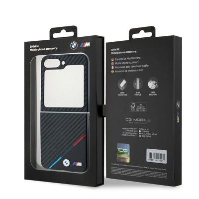 8. BMW Carbon Tricolor Hülle für Samsung Galaxy Z Flip 6 - schwarz