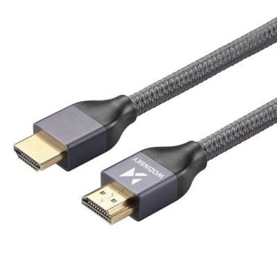 12. Wozinsky HDMI 2.1 Kabel 8K 60 Hz 48 Gbps / 4K 120 Hz / 2K 144 Hz 5 m Silber (WHDMI-50)