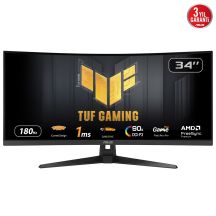 ASUS TUF Gaming VG34VQ3B Computermonitor 86,4 cm (34") 3440 x 1440 px UltraWide Quad HD LED Schwarz