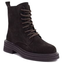Damen-Ankle-Boots aus Leder, Wildleder, Schokoladenbraun, Sergio Leone TR-02