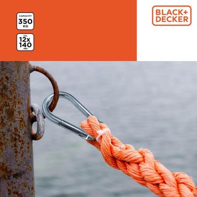 7. Stahlkarabiner, 2 Stück, Black + Decker