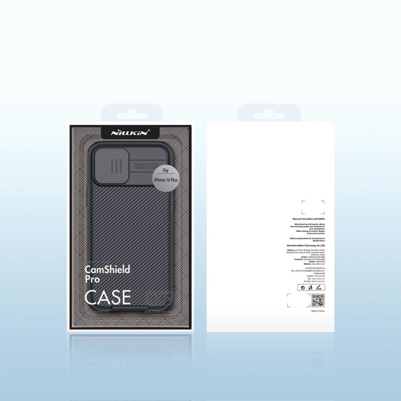 5. Nillkin CamShield Pro Magnetische Hülle iPhone 14 Plus Cover Kameraschutz Schwarz (mit MagSafe)