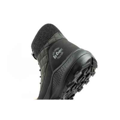 7. Lee Cooper Damen Winter-Wandersportschuhe, isoliert, schwarz, Öko-Leder