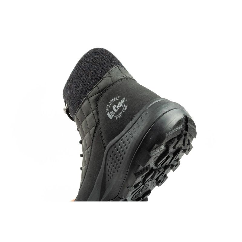 7. Lee Cooper Damen Winter-Wandersportschuhe, isoliert, schwarz, Öko-Leder