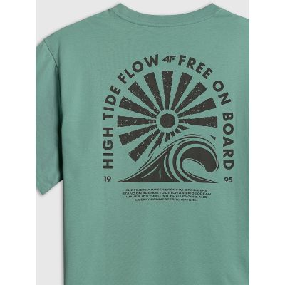 7. Lässiges Herren-T-Shirt mit Aufdruck 4F 4FRSS26TTSHM4296-47S