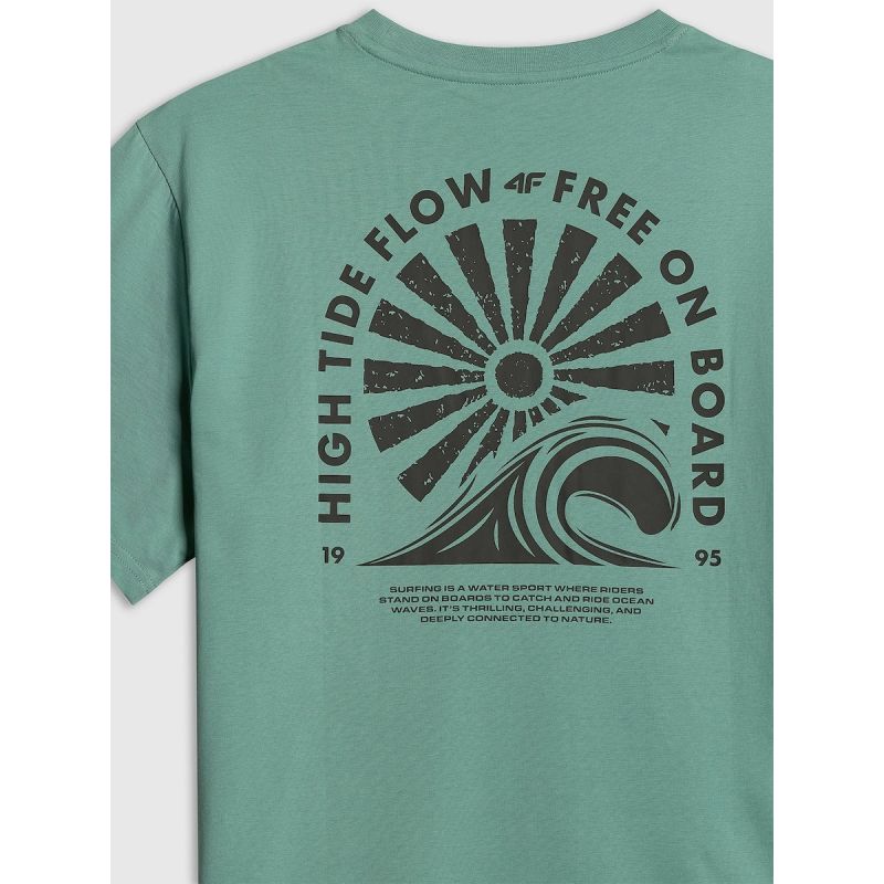 7. Lässiges Herren-T-Shirt mit Aufdruck 4F 4FRSS26TTSHM4296-47S