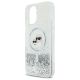 6. Karl Lagerfeld Liquid Glitter Karl&Choupette Head Magsafe Hülle für iPhone 16 - Transparent