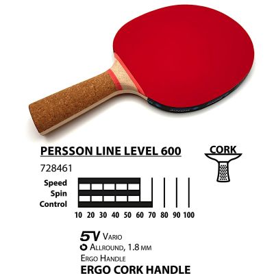 4. Tischtennisschlägerhülle, 3-Ball-Set, Persson 600, Donic