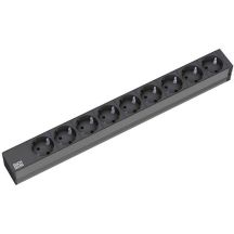 Bachmann 9x Schuko, 2m Verteiler 9 x Netzwerkdose Schwarz