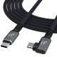 Wozinsky WPS1-UY41S USB-C USB4 40Gb/s 240W 1,5m 4K abgewinkeltes Kabel - Schwarz