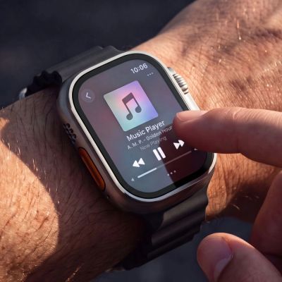 9. Tech-Protect 2er-Pack Schutzglas für Apple Watch Ultra 49 mm – Silber und Schwarz