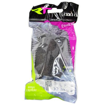 4. REA TAPE ELASTISCHE BANDAGE COHESIVE BAND SELBSTHAFTEND 4,5 M 7,5 CM SCHWARZ